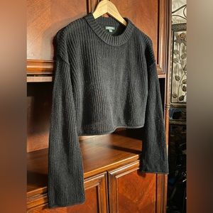 NWOT Wild Fable - black crop top sweater (Small)